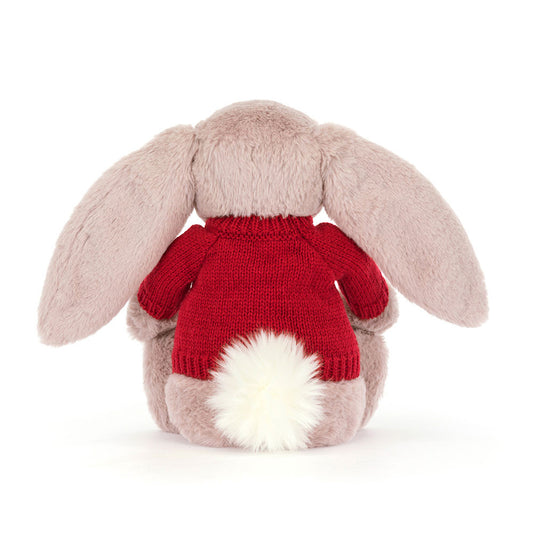Bashful Luxe Bunny Rosa With Personalized Red Jumper - US 0231