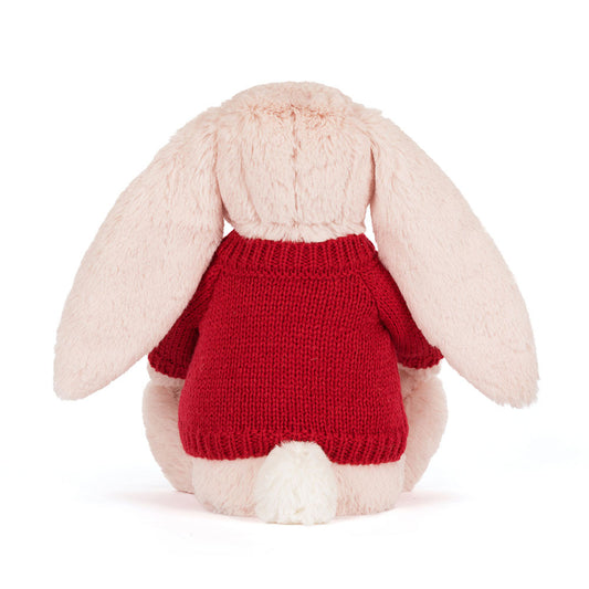Blossom Blush Bunny 'Cherry' With Personalized Red Jumper - US 0212