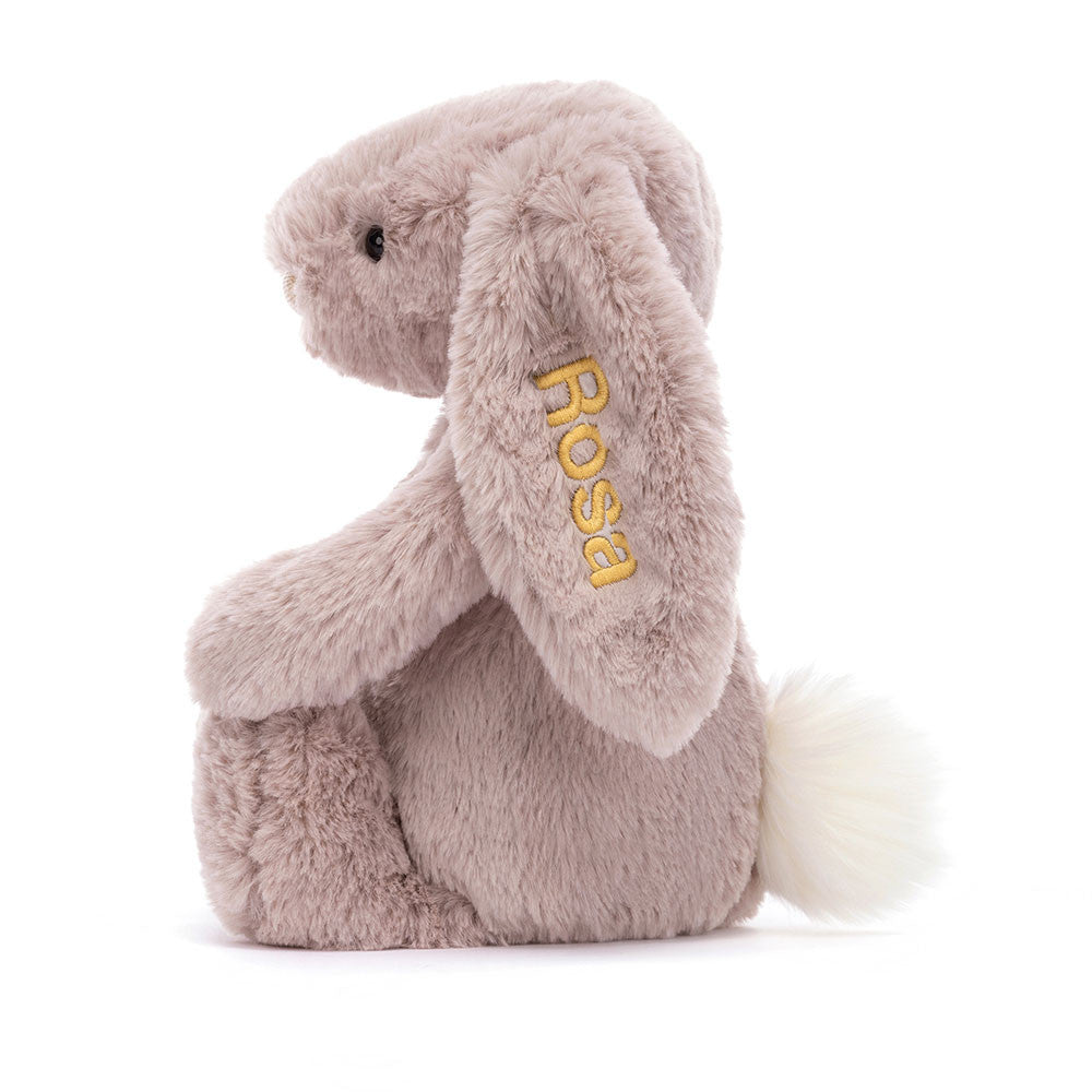 Personalized Bashful Luxe Bunny Rosa Medium - US 7053