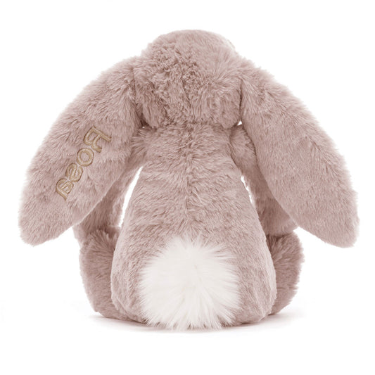 Personalized Bashful Luxe Bunny Rosa Medium - US 7053
