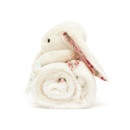 Blossom Cream Bunny 'Berry' Blankie - US 0415
