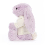 Bashful Lilac Bunny With Personalized Cream Jumper - US 5807
