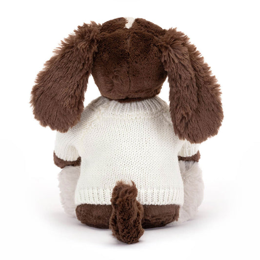 Bashful Fudge Puppy With Personalized Cream Jumper - US 3670