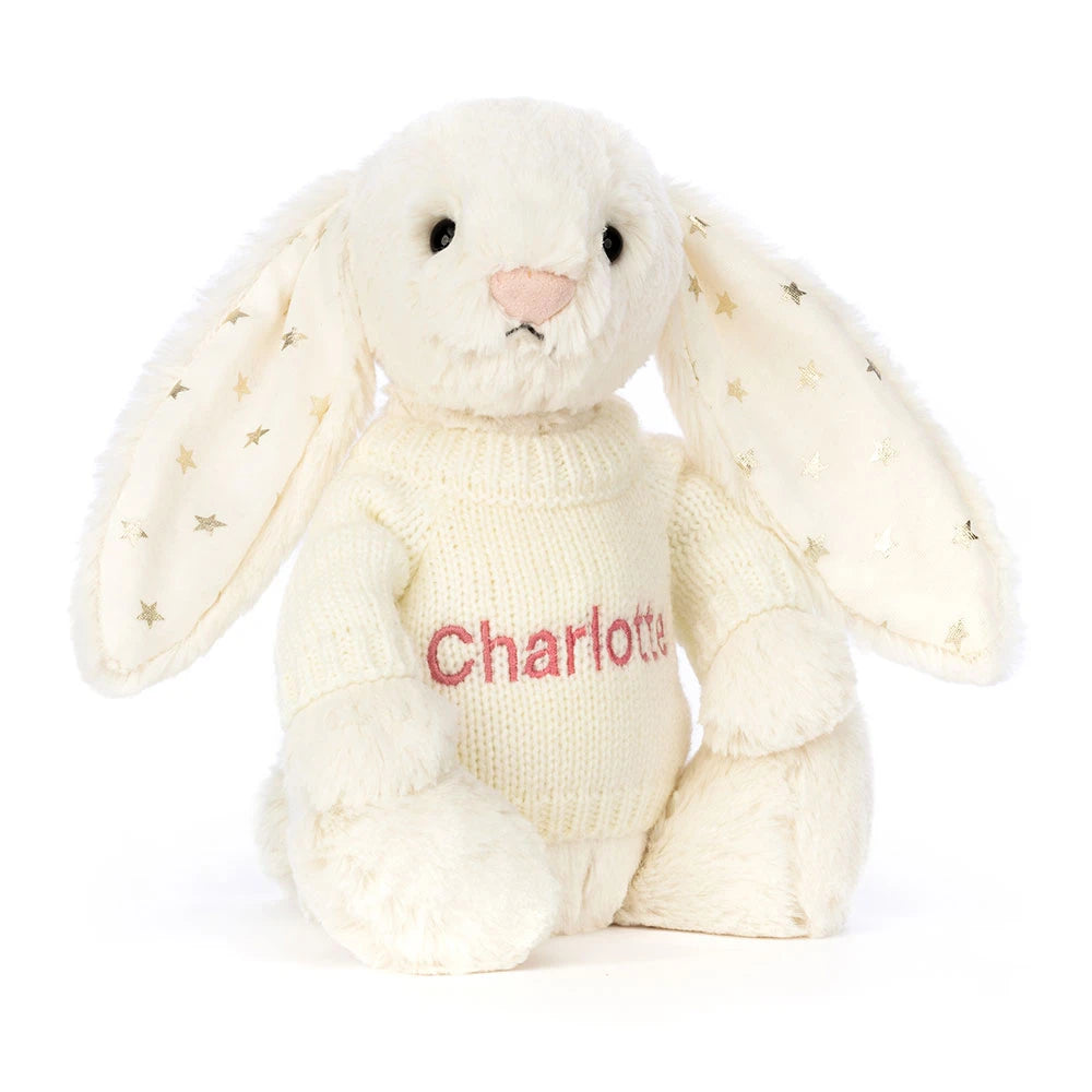 Bashful Twinkle Bunny With Personalized Cream Jumper - US 1454