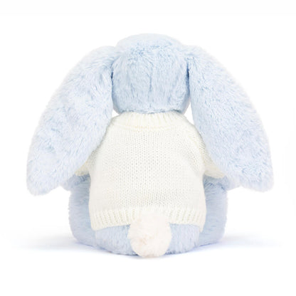 Bashful Blue Bunny With Personalized Cream Jumper - US 5947