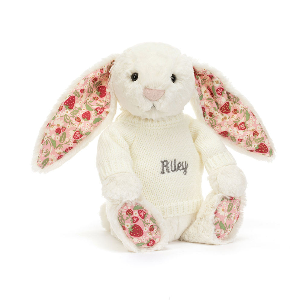 Blossom Cream Bunny 'Berry' With Personalized Cream Jumper - US 7914