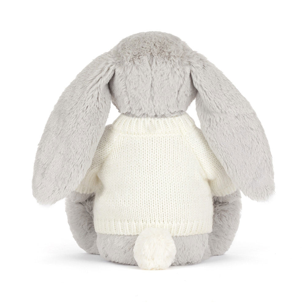 Blossom Silver Bunny 'Bloom' With Personalized Cream Jumper - US 1386