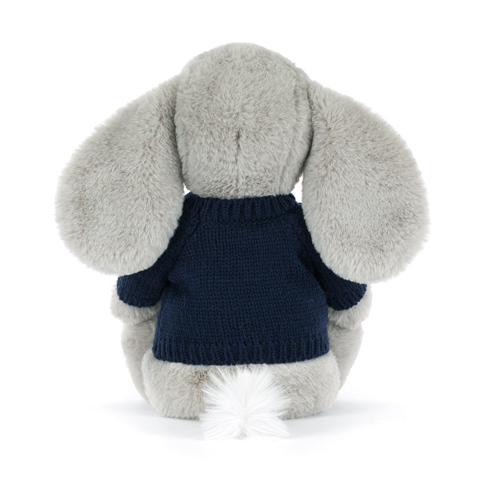 Bashful Luxe Elephant Thuddeus With Personalized Navy Jumper - US 8163