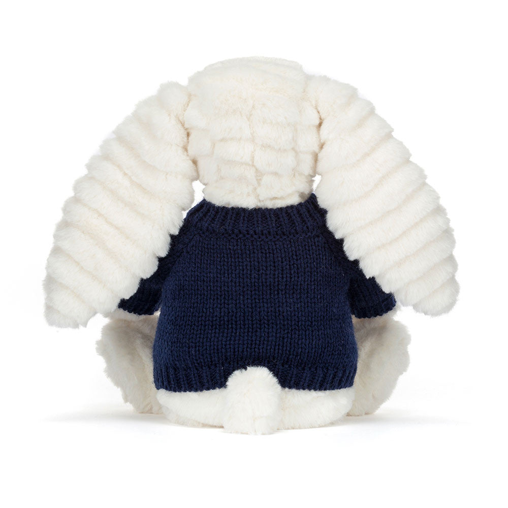 Bashful Luxe Bunny Nimbus With Personalized Navy Jumper - US 5967
