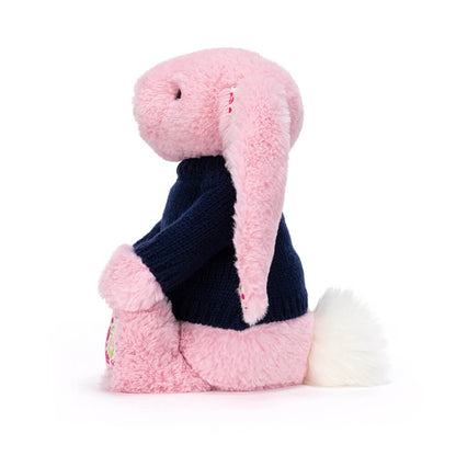 Blushkin Blossom Luxe Bunny With Personalized Navy Jumper - US 9155