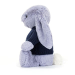 Bashful Viola Bunny With Personalized Navy Jumper - US 1677