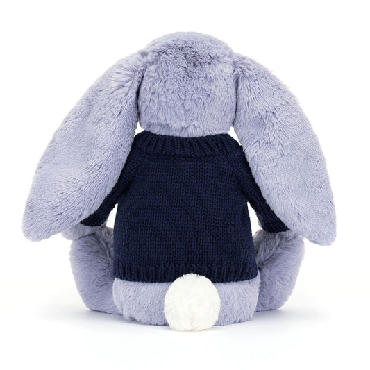 Bashful Viola Bunny With Personalized Navy Jumper - US 1677
