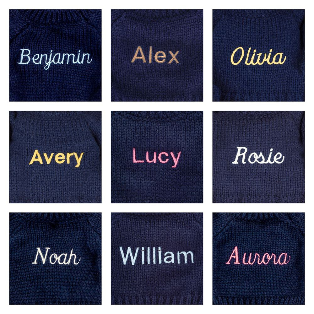 Blossom Silver Bunny 'Bloom' With Personalized Navy Jumper - US 1297