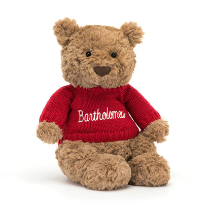 Bartholomew Bear With Personalized Red Jumper - US 9711