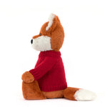 Bashful Fox Cub With Personalized Red Jumper - US 8873