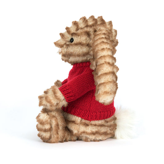 Bashful Luxe Bunny Juniper With Personalized Red Jumper - US 7225