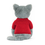 Bashful Kitten With Personalized Red Jumper - US 6103