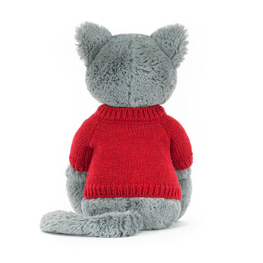 Bashful Kitten With Personalized Red Jumper - US 6103