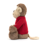 Bashful Monkey With Personalized Red Jumper - US 3282