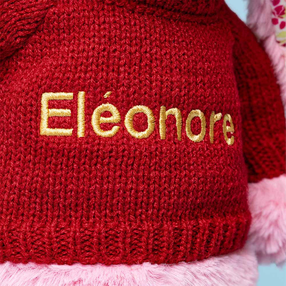 Blushkin Blossom Luxe Bunny With Personalized Red Jumper - US 7110