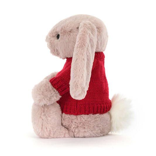 Bashful Luxe Bunny Rosa With Personalized Red Jumper - US 0231