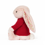 Blossom Blush Bunny 'Cherry' With Personalized Red Jumper - US 0212
