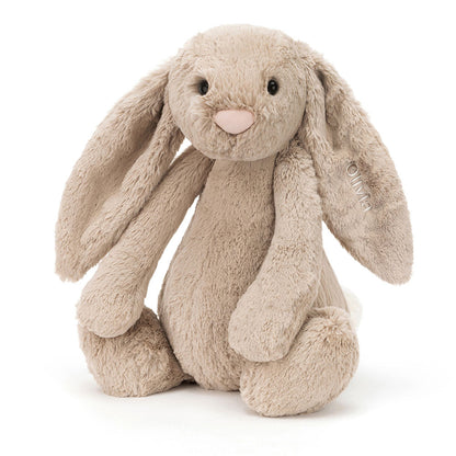 Personalized Bashful Beige Bunny Huge - US 6983