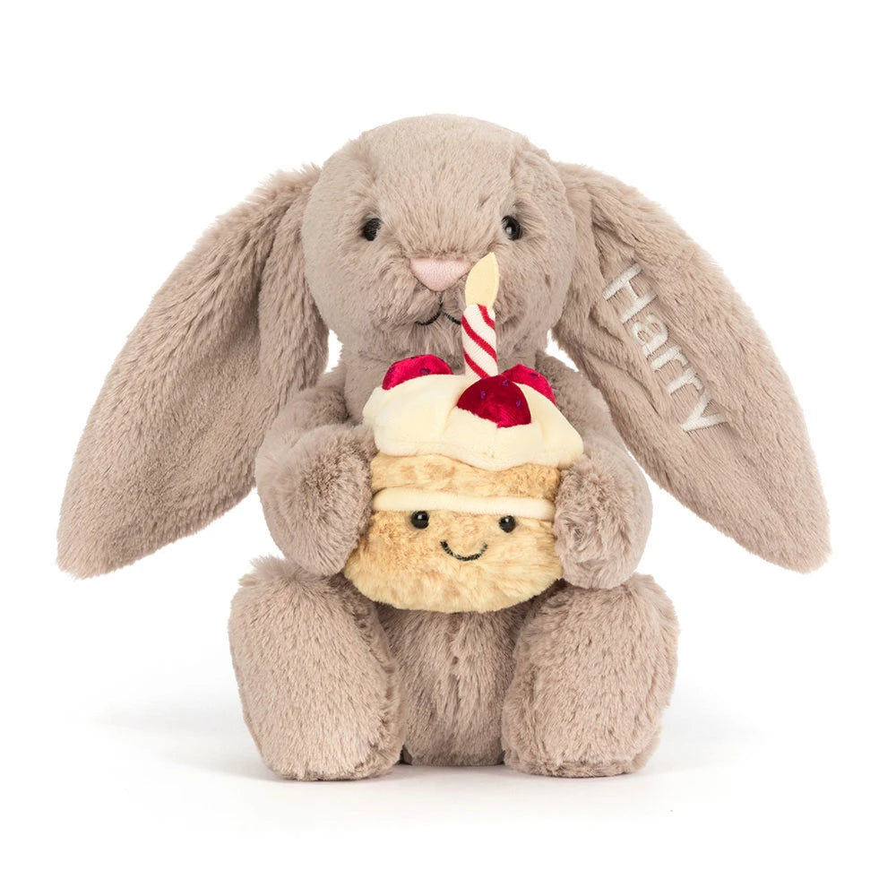 Personalized Bashful Beige Bunny 'Birthday' - US 7849