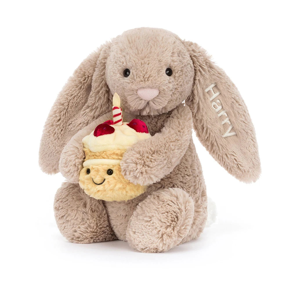 Personalized Bashful Beige Bunny 'Birthday' - US 7849