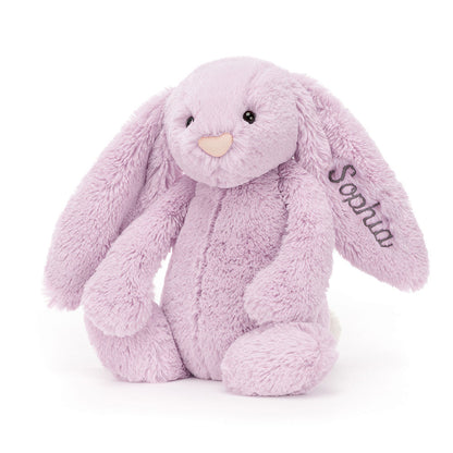 Personalized Bashful Lilac Bunny Medium - US 6595