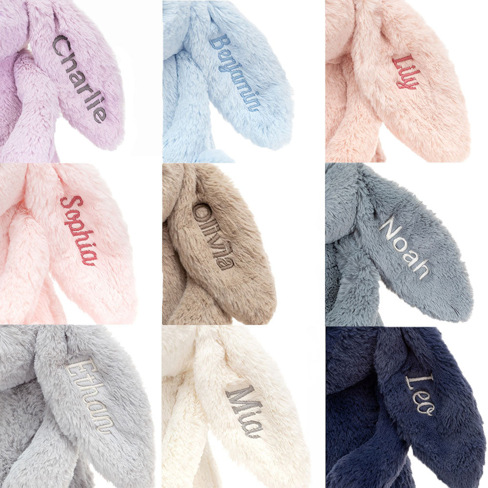 Personalized Bashful Luxe Bunny Rosa Medium - US 7053