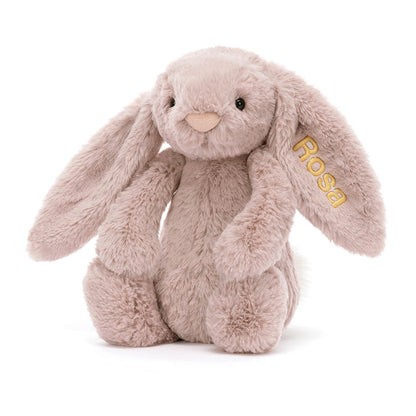 Personalized Bashful Luxe Bunny Rosa Medium - US 7053