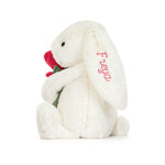 Personalized Cream Bunny With Rose - US 3079