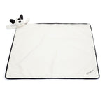 Personalized Bashful Black & Cream Puppy Blankie - US 9678