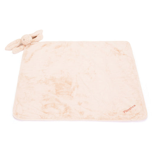 Personalized Bashful Blush Bunny Blankie - US 2396