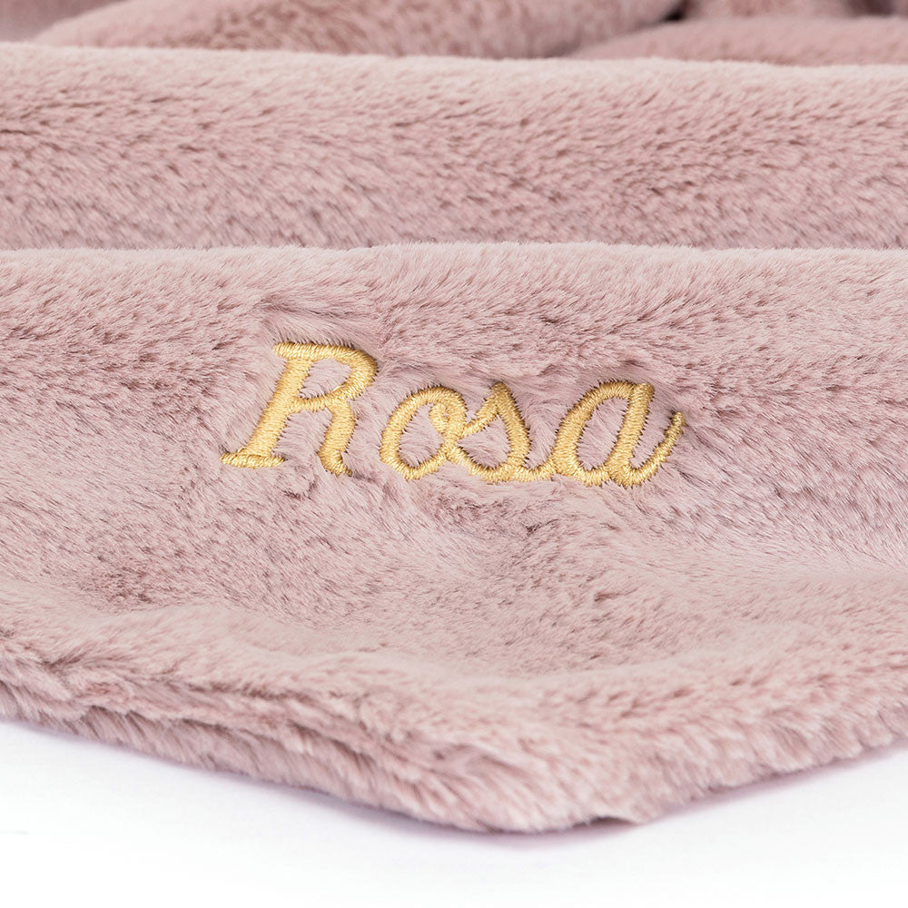 Personalized Bashful Luxe Bunny Rosa Soother - US 0957