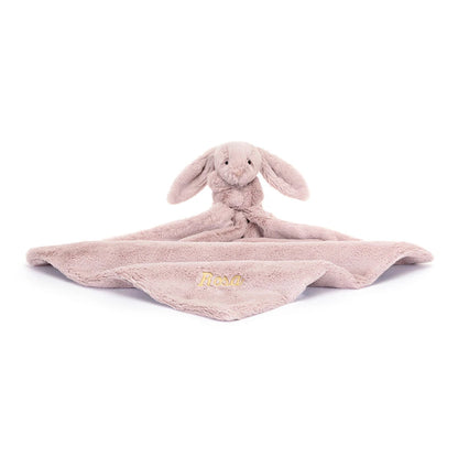 Personalized Bashful Luxe Bunny Rosa Soother - US 0957