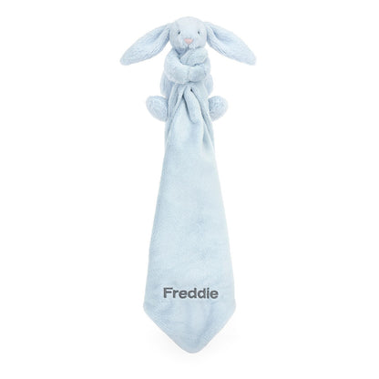 Personalized Bashful Blue Bunny Soother - US 7241