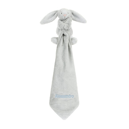 Personalized Bashful Silver Bunny Soother - US 7923