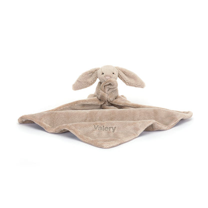 Personalized Bashful Beige Bunny Soother - US 5911