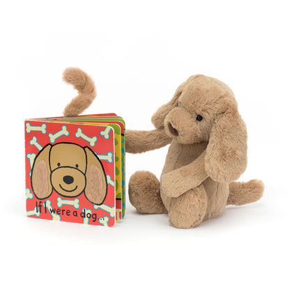 If I Were A Dog Board Book & Bashful Toffee Puppy Medium - US 2227