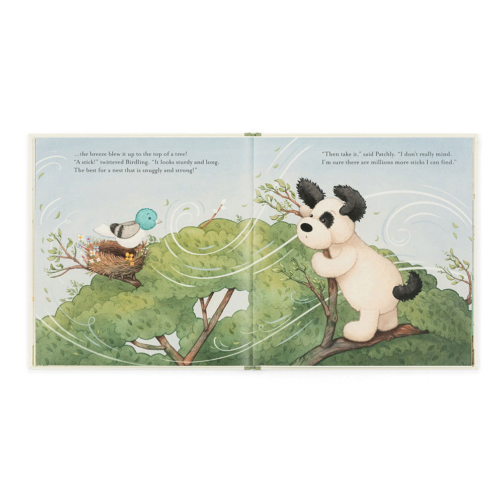 The Pick Of The Sticks Book And Bashful Black & Cream Puppy Medium - US 0438